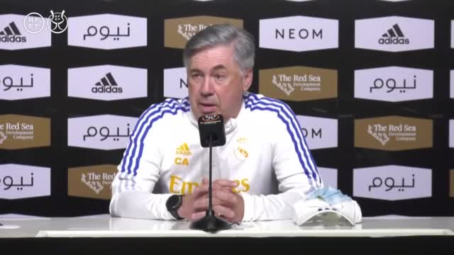 Ancelotti en la Supercopa: "Queremos la copa final y la primera de esta temporada"