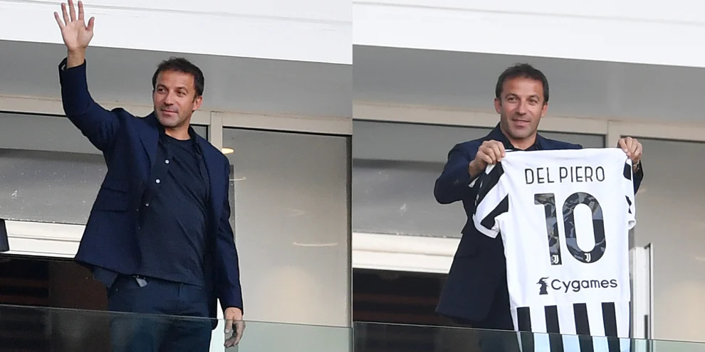 Del Piero regresó al estadio, la multitud a coro: "solo hay un capitan"