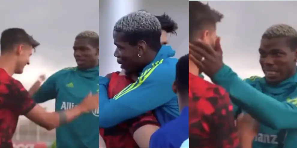 Pogba y Morata: abrazos y sonrisas al margen