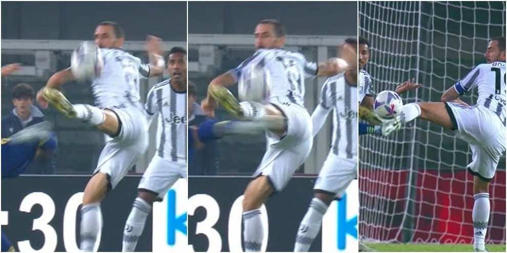 Verona Juventus, Bonucci espera a Verdi que lo pateó: Di Bello quita la foto del penalti